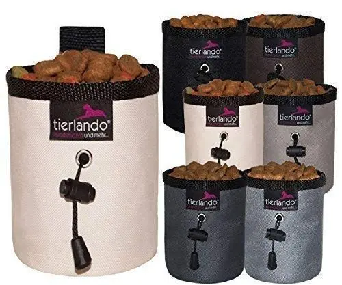 Produktbild: tierlando LIO doppellagiger Leckerlibeutel Leckerlietasche Snackbeutel Leckerli-Beutel Futterbeutel Creme