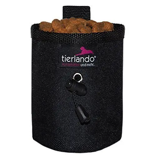 Produktbild: tierlando LIO doppellagiger Leckerlibeutel Leckerlietasche Snackbeutel Leckerli-Beutel Futterbeutel SCHWARZ