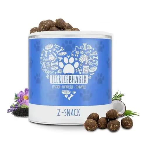Produktbild: TIERLIEBHABER - Z-Snack (350g) | Optimale Belohnung für Hunde in der Saison | Mit Schwarzkümmelöl und Kokosraspel | 2 Monatsrationen für mittelgroße Hunde