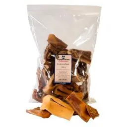 Produktbild: Tiernahrung Schwenner - Kurze Rinderkopfhaut für Hunde getrocknet – Dog Snacks – Hunde Zahnpflege – 1000g 8-18 cm