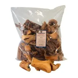 Produktbild: Tiernahrung Schwenner - Kurze Rinderkopfhaut für Hunde getrocknet – Vorratspack – Dog Snacks – Hunde Zahnpflege – 2500g 8-18 cm