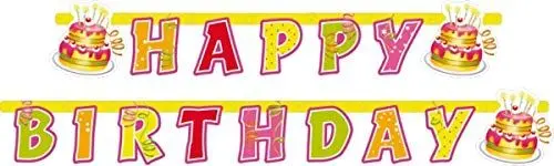 Produktbild: TIFANY Partykette Happy Birthday - 180 cm