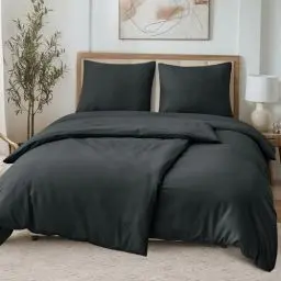 Produktbild: Tifschlaf Bettwäsche 135x200 4teilig Grau - Bettbezüge 135 x 200 cm 2er Set mit 2 Kissenbezüge 80x80cm, Oeko-TEX Bettwäsche-Sets aus Mikrofaser mit Reißverschluss Weich und Bügelfrei