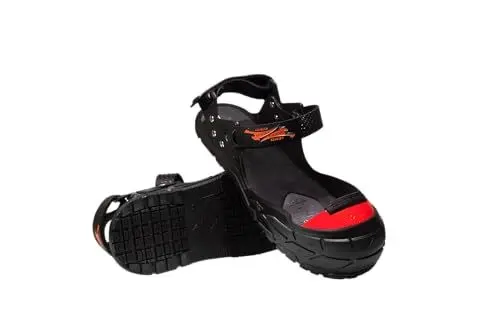 Produktbild: Tiger-Grip VISITOR PREMIUM Sicherheits-Überschuh, schwarz, large (42-44, rot), Schutzkappe, rutschfest