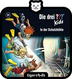 Produktbild: tigermedia tigercard Die drei ??? Kids Folge 64 In der Schatzhöhle Pirat Kostüm Abenteuer Geschichten tigerbox WLAN Player Hörspiel Hörbuch Musik