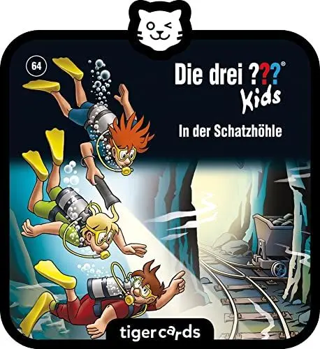 Produktbild: tigermedia tigercard Die drei ??? Kids Folge 64 In der Schatzhöhle Pirat Kostüm Abenteuer Geschichten tigerbox WLAN Player Hörspiel Hörbuch Musik