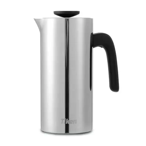 Produktbild: Tiken 1L French Press Edelstahl Double-Wall Vakuum Thermo Kaffeebereite Spülmaschinenfest