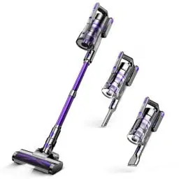 Produktbild: Tikom V700 Akku Staubsauger 450W 33000pa Saugkraft, 40Mins Max, 6 in 1 Staubsauger Kabellos mit 1.3L Staubbehälter, für Teppich, Tierhaare, Hartboden,Lila