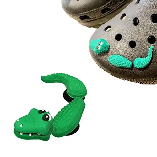 Produktbild: tikono Alligator-Schuh-Anhänger, 3 Stück, Alligator-Schuh-Anhänger für Clogs, niedliche Tierschuh-Dekoration für Mädchen und Jungen