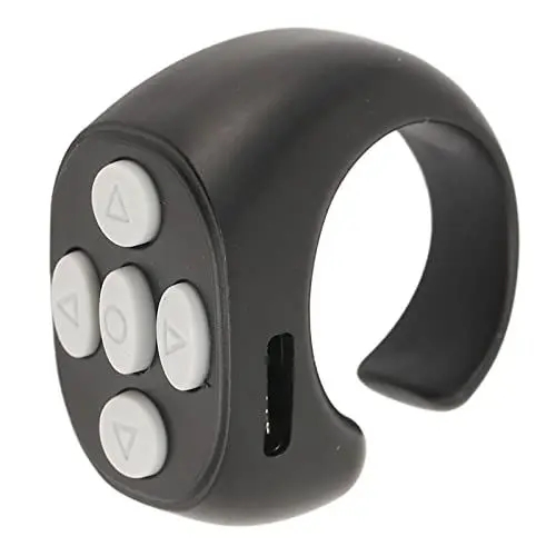 Produktbild: Tiktok-Fernbedienung, Tiktok-Scrolling-Ring, Kabelloses Telefon, Selfie-Auslöser-Ring, Finger-Scroller-Fernbedienung mit 50 MAh für Zuhause (Schwarz)