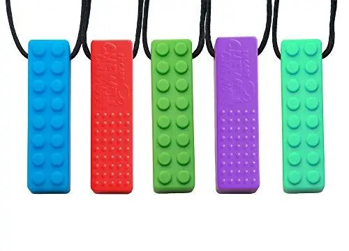 Produktbild: Tilcare Chew Chew Sensory Kauen Halskette - Am besten für Kinder oder Erwachsene, die gerne beißen oder Autismus haben - Langlebiges und starkes Silikon-Kauspielzeug - Kaukette für Jungen und Mädchen
