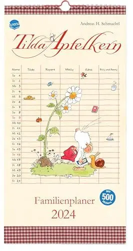 Produktbild: Tilda Apfelkern. Familienplaner 2024: Kalender für die ganze Familie, mit 500 Stickern