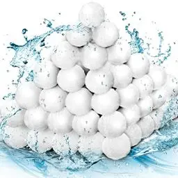 Produktbild: tillvex® Pool Filterbälle 1400g Filter für Sandfilteranlage (Design 2023) | Ersetzen 50kg Filtersand | Extra langlebige Filter Balls für glasklares Wasser | Umweltfreundlicher Ersatz