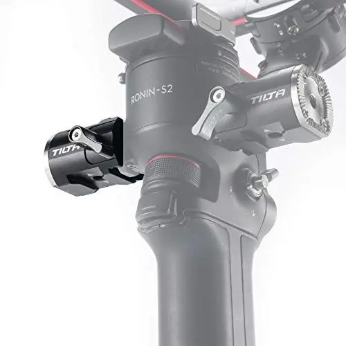 Produktbild: TILTA Left Side NATO Rail to Rosette Adapter für DJI RS2 RS3 Pro RSC2 RS3 Gimbal und Tilta Rosette Extender Arms, mit ARRI Standard Rosette Mounting Point und Cold Shoe Receiver TGA-NRA-L