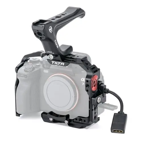 Produktbild: Tilta Full Camera Cage Kompatibel mit Sony a7 IV Basic Kit Video Movie Filmmaking Rig, mit Camera Cage NATO Top Handle - Schwarz TA-T30-A-B