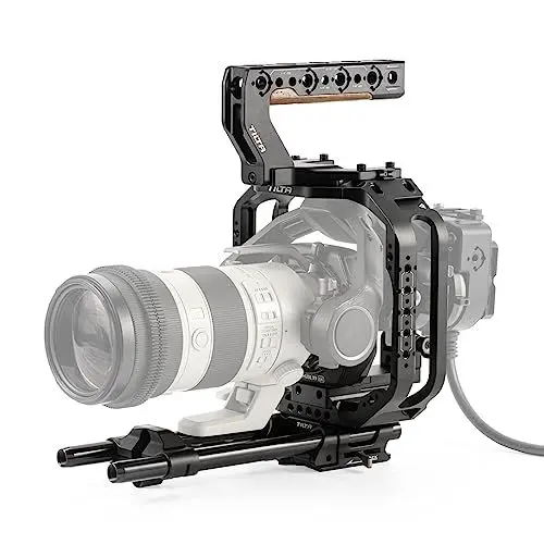 Produktbild: Tilta Kamerakäfig, kompatibel mit DJI Ronin 4D Flex Basic Kit mit oberem Griff und 15 mm LWS Grundplatte Zoom Objektivunterstützung ES-T09-A