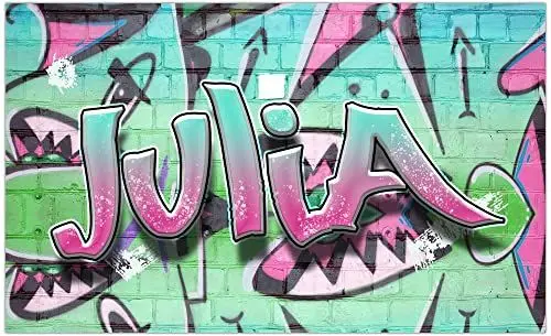 Produktbild: timalo® Cooles Graffiti Poster mit Namen | Modernes Wandposter für Mädchen und Teenager Kinderzimmer Bild Mauer Gamer Zimmer Wandbild personalisiert | gamer28-1-B61xH43cm