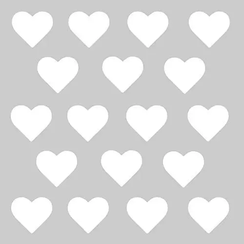 Produktbild: timalo® - Wandtattoo 50 Stück weiße Herzen Aufkleber Deko Sticker Herz – Kinderzimmer Sticker | 73070-weiss-50St-10cm