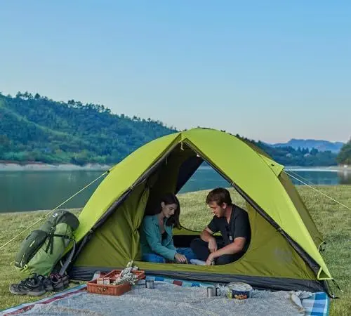 Produktbild: TIMBER RIDGE Camping Zelt 4 Personen Blackout 4 Mann Zelt wasserdicht 3000mm Kuppelzelt Familienzelt Festivalzelt für Camping Reise Trekking Garten
