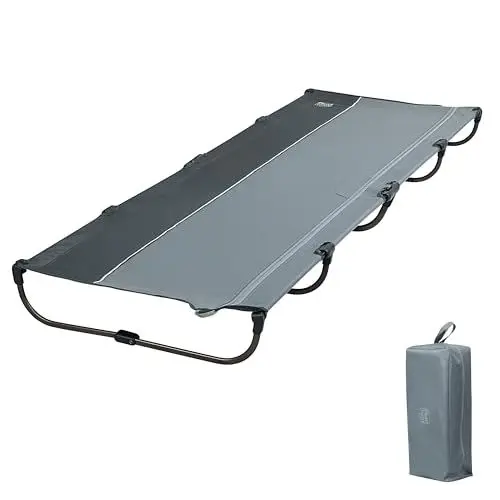 Produktbild: TIMBER RIDGE Feldbett Klappbar leicht Campingbett Faltbar Einfach zu Bauen Tragbares Campingliege Bequem bis 120kg Reisebett Erwachsene Klappbett Camping für Outdoor Camp Reisen Garten