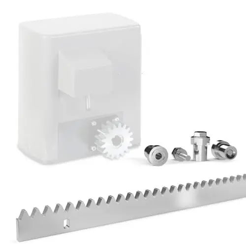 Produktbild: TIMBERTECH® Zahnschiene und Schraubenset - Zahnstange von ca. 100 cm aus verzinktem Stahl und passenden Schrauben - Schiebetorantrieb, Schiebetor, Toröffner Zubehör