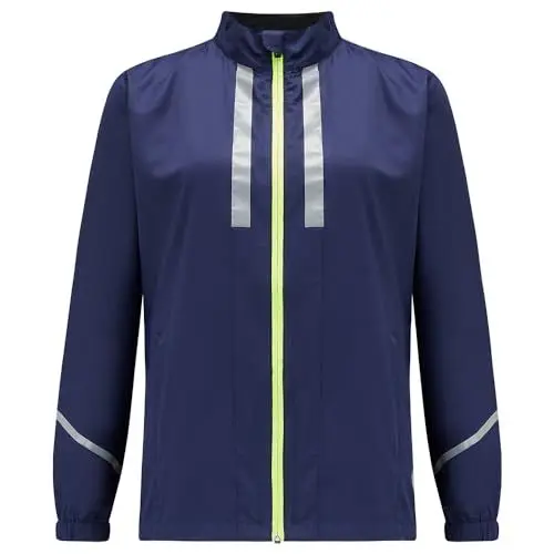 Produktbild: time to run Laufjacke Mit Taschen für Damen - Leichte Winddichte Atmungsaktiv - Ideal für Übung und Jogging XL Peacoat