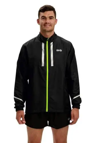 Produktbild: time to run Laufjacke Mit Taschen für Herren - Leichte Winddichte Atmungsaktiv - Ideal für Übung und Jogging S Ebenholz