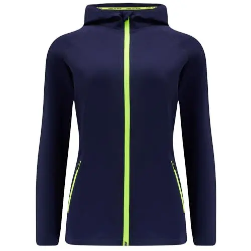 Produktbild: time to run Thermo-Laufjacke für Damen mit Frontreißverschluss Tasches und Kapuze XL Peacoat