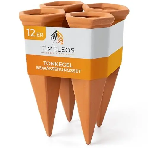 Produktbild: TIMELEOS Tonkegel Bewässerung, Wasserspender Pflanzen als Gießkegel, ideal für Pflanzen Bewässerung und für Zimmerpflanzen Bewässerung, Langlebig und Effizient (4)