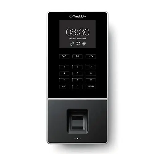 Produktbild: TimeMoto TM-626 Cloud-basiertes Zeiterfassungsgerät mit Fingerabdruck-Sensor, RFID-Ausweis/Schlüsselanhänger und PIN, für bis zu 200 Benutzer, Terminplanung, Arbeitszeitberichte, Wi-Fi