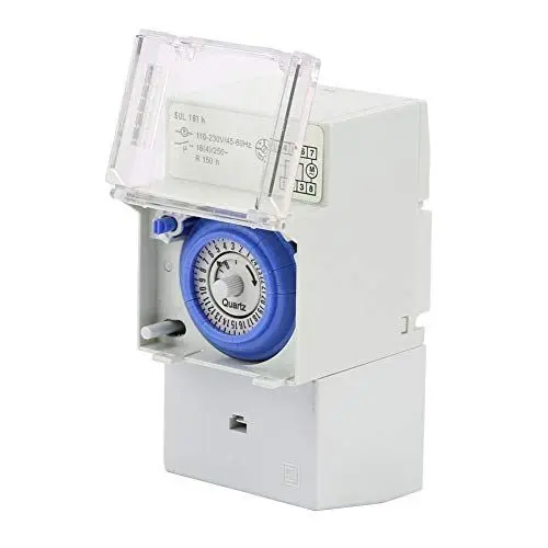 Produktbild: Timer, 24-Stunden-Zeitschaltuhr, 110-230 V SUL 181 H-Zeitschaltuhr Analog Mechanische Zeitschaltuhr Manuelle/Auto-Steuerung Zeitschaltuhr für Din-Führungsschiene