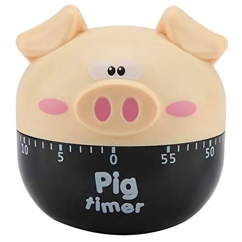 Produktbild: Timer,Niedlichen Cartoon Schwein Küche Timer Kochen Mechanische Wohnkultur Zähler zum Kochen Timing Werkzeug(Khaki)
