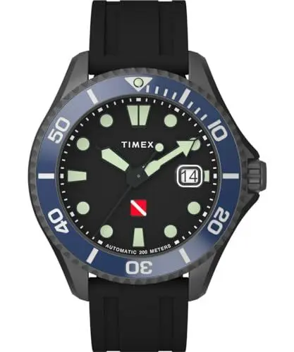 Produktbild: Timex Automatisch Herren Analog Armbanuhr mit Kautschukband Tiburón