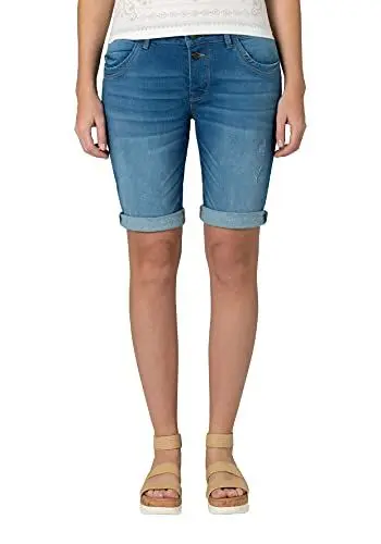 Produktbild: Timezone Damen Slim NaliTZ Jeans-Shorts, Opal Blue Wash 3485, 28