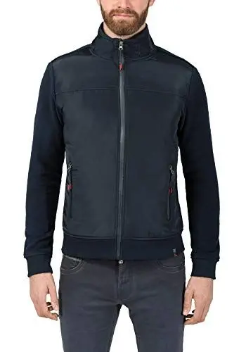 Produktbild: Timezone Herren Nylon Front Jacket Sweatjacke, Blau (total Eclipse 3393), Small (Herstellergröße:S)