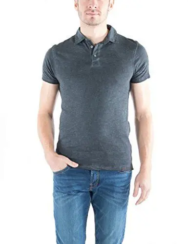 Produktbild: Timezone Herren Piquee Polo Washed Poloshirt, Blau (Total 3393), Medium (M)