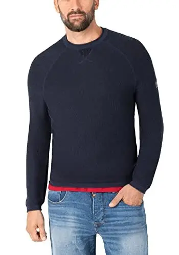 Produktbild: Timezone Herren Spiral Knit Crewneck Pullover, total Eclipse, L