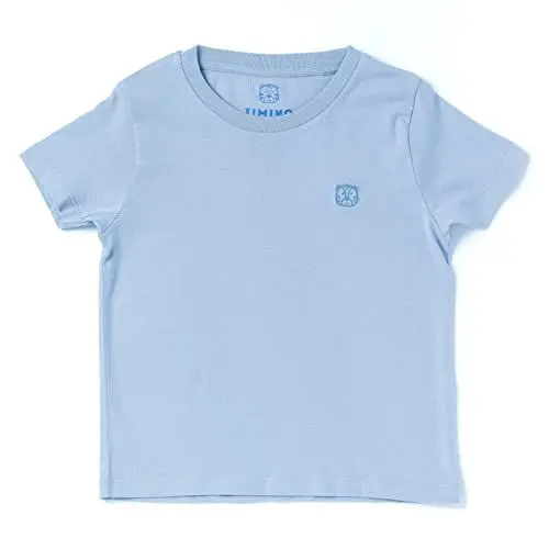 Produktbild: Timino Kinder T-Shirt Baby Kurzarm Shirt Jungen Mädchen Unisex Sommer Bio Baumwolle einfarbig blau hochwertig Tiger Größe 86-92 (1-2 Jahre)
