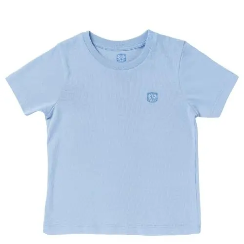 Produktbild: Timino Kinder T-Shirt Baby Kurzarm Shirt Jungen Mädchen Unisex Sommer Bio Baumwolle einfarbig blau hochwertig Tiger Größe 98-104 (3-4 Jahre)