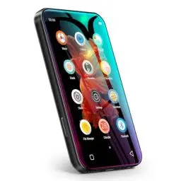 Produktbild: TIMMKOO MP4 MP3-Player mit Bluetooth, Lautsprecher, 4,0-Zoll-Voll-Touchscreen, tragbarer HiFi-Sound, MP3-Musikplayer mit Bluetooth, Sprachrekorder, E-Book, unterstützt 512 GB SD-Karte (schwarz)