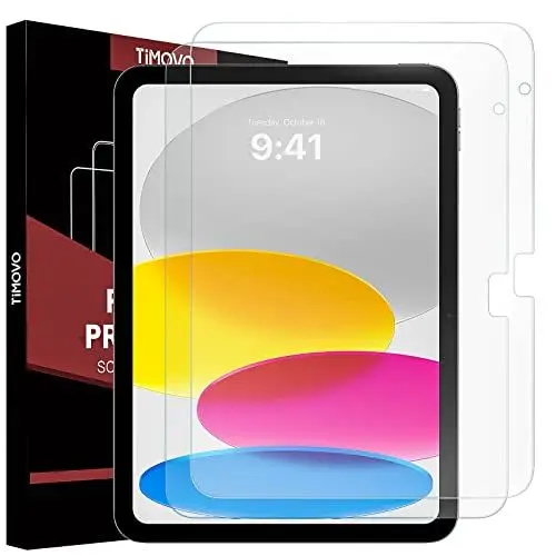 Produktbild: TiMOVO 2 Stück Gehärtetes Glas Displayschutzfolie Kompatibel mit iPad 11 Zoll A16 2025 (11. Generation)/Pad 10. 10,9 Zoll 2022 (10. Generation), Schutzfolie, 9H Härte, Kratzfest, Dünn