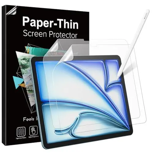 Produktbild: TiMOVO 2 Stück Papier Displayschutzfolie für iPad Air 11 Zoll (M3/M2-2025/2024), Blendfreie Schutzfolie PET für iPad Air 11, Schreiben und Zeichnen wie auf Papier