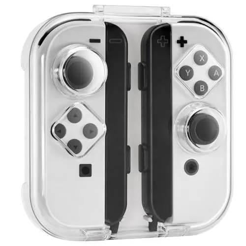 Produktbild: TiMOVO Switch Controller Aufbewahrungsbox, Staubdichte, Klare Schutzbox Für Nintendo Switch/OLED mit Abdeckung, Tragbare Controller-Tragetasche Mit Magnetverschluss Und Kratzfestem Silikonpad
