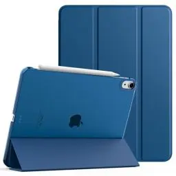 Produktbild: TiMOVO Hülle für iPad Air 11 Zoll (M3/M2-2025/2024), iPad Air 5./4. Generation (2022/2020) 10,9 Zoll Hülle, Schlank Schutzhülle mit Transparenter Rückseite, Auto Schlaf/Aufwach, Grau Blau