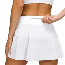 Produktbild: Timuspo Damen Weiße Hose Rock Kurz, Sommer Plissee Sport Reiten Wandern Tennis Röcke Activewear Skorts mit Taschen …