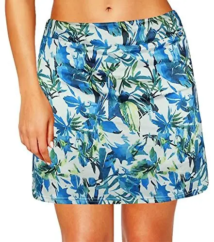 Produktbild: Timuspo Damenrock mit Innenhose und -Tasche, Tennisrock, Active Athletic Elastic Skort für Golf, Laufen, Sport und Training