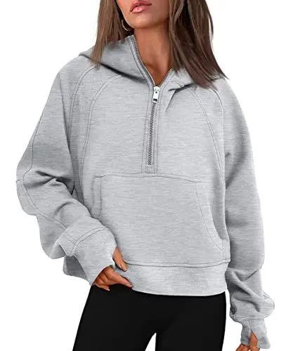 Produktbild: Timuspo Jacke Damen Sweatjacke Hoodie Sweatshirt Oberteile Damen Pullover Kapuzenpullover Pulli mit Reissverschluss