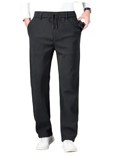Produktbild: TINBOSE Herren Hose Dicke Fleece Thermohose Outdoor Winter Warme Freizeithose Jogger Sport(Schwarz,XXL)