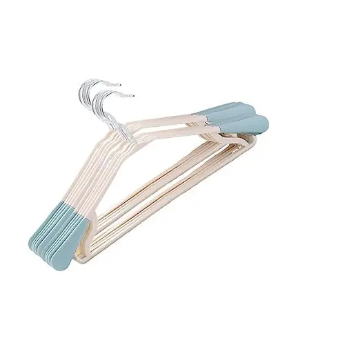 Produktbild: TINEASUR Kleiderbügel Breiter Hosenbügel Ohne Clips Stapelbare Kleiderbügel Aus Kunststoff Zum Trocknen 10er-Pack