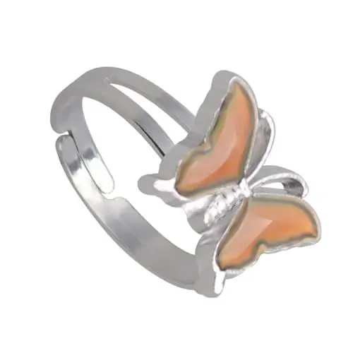 Produktbild: TINEASUR 1Stk Schmetterling Farbwechselring Dekor Ringschmuck Ringe für Frauen Ring für Frauen Herz Stimmungsringe damenringe hochzeitslaken wedlock Fingerring frauen schmuck Legierung
